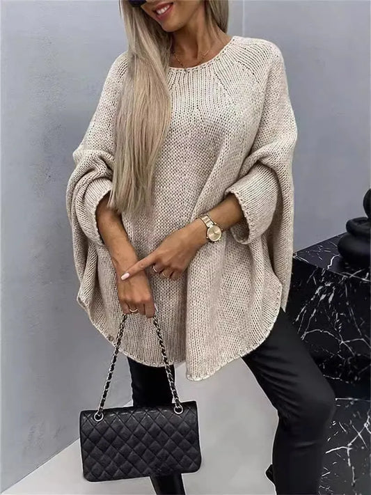 Poncho châle en tricot tendance européen-américain